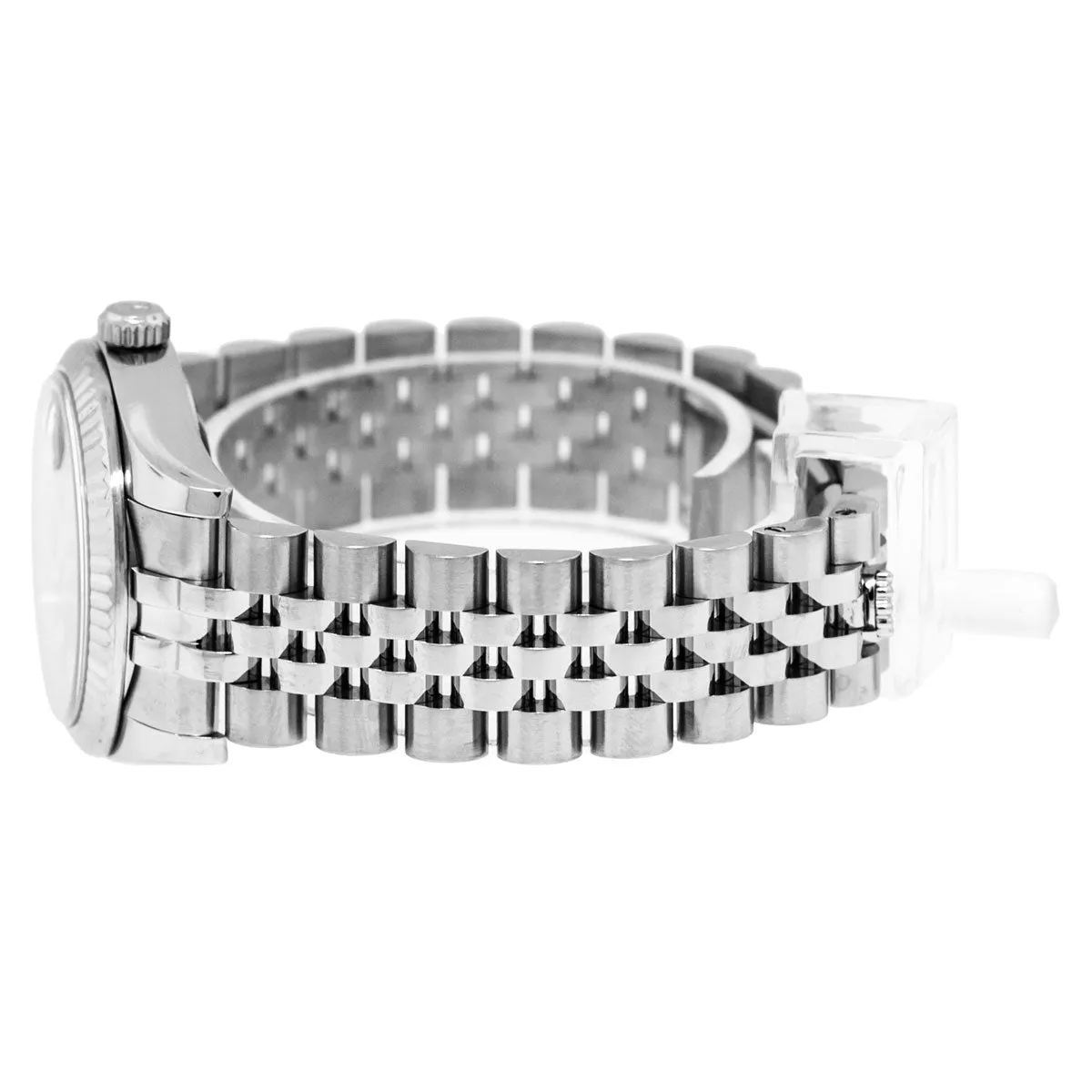 Rolex Lady-Datejust 31mm White Gold & Steel Black Index Dial and Fluted Bezel 178274