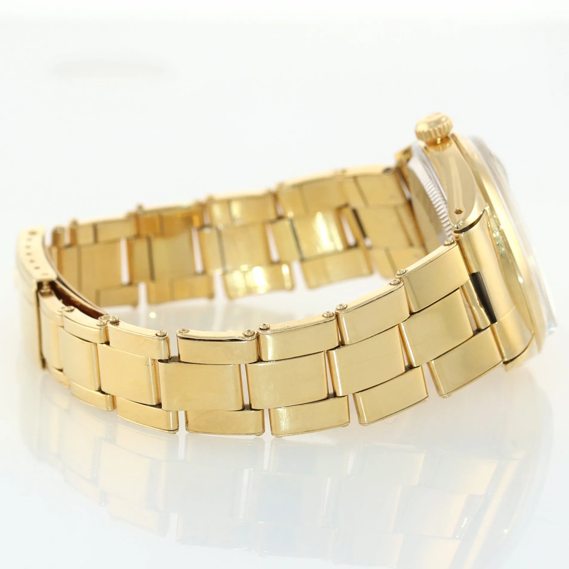 Rolex Oyster Date 34mm 1550 Gold Plated Champagne Vintage Watch