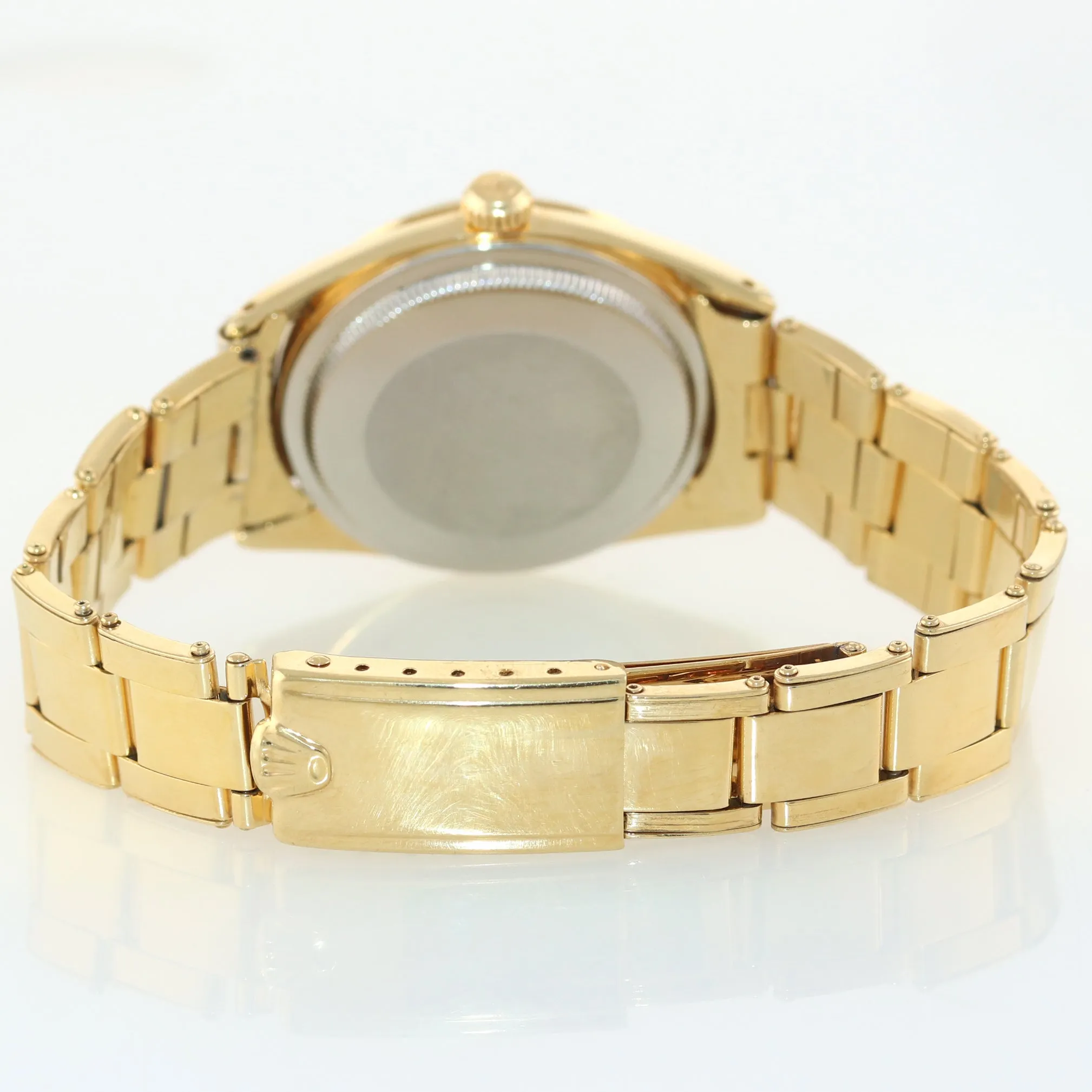 Rolex Oyster Date 34mm 1550 Gold Plated Champagne Vintage Watch