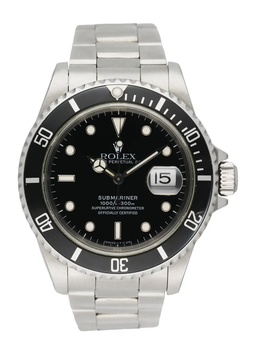 Rolex Oyster Perpetual Submariner 16610 Men's Watch Box & Papers