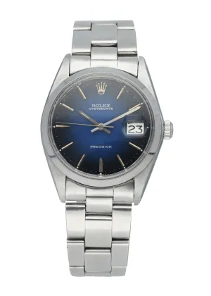 Rolex OysterDate Precision 6694 Blue Vignette dial Watch