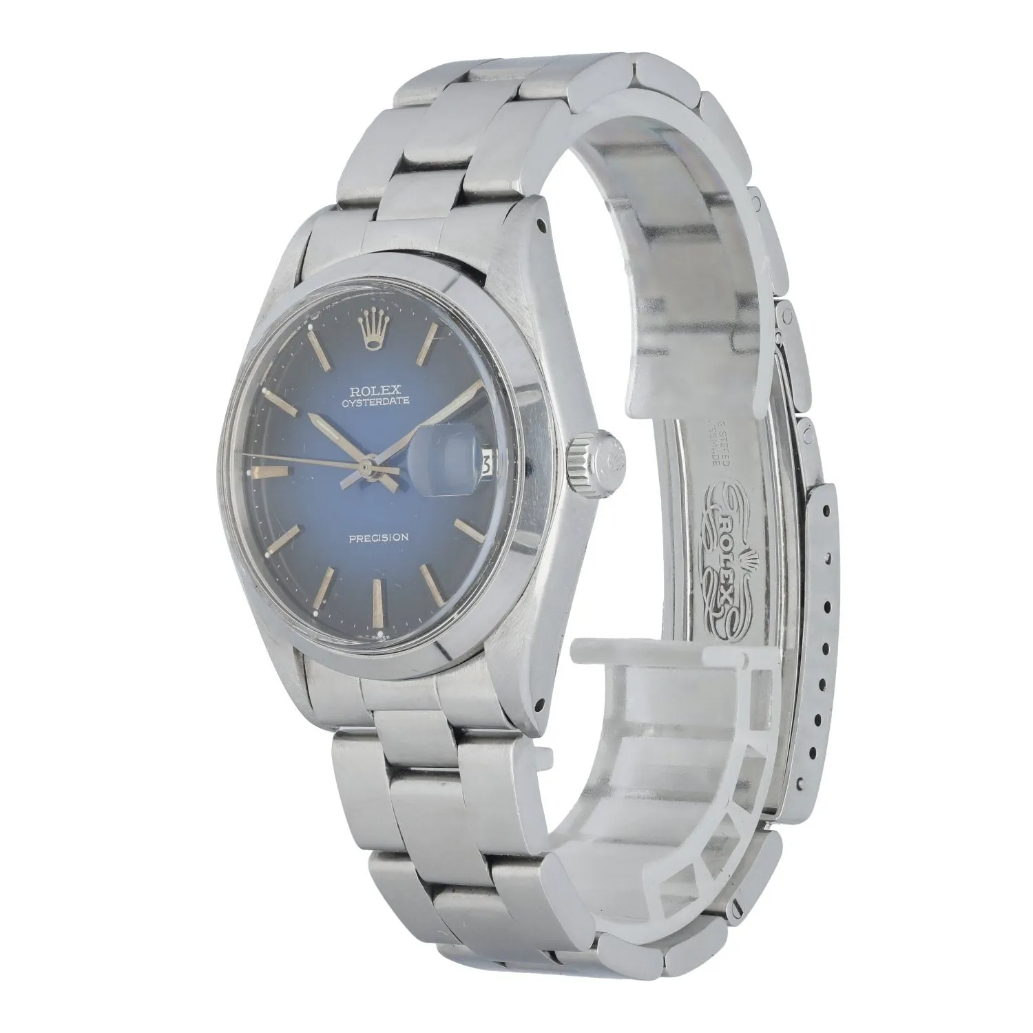 Rolex OysterDate Precision 6694 Blue Vignette dial Watch