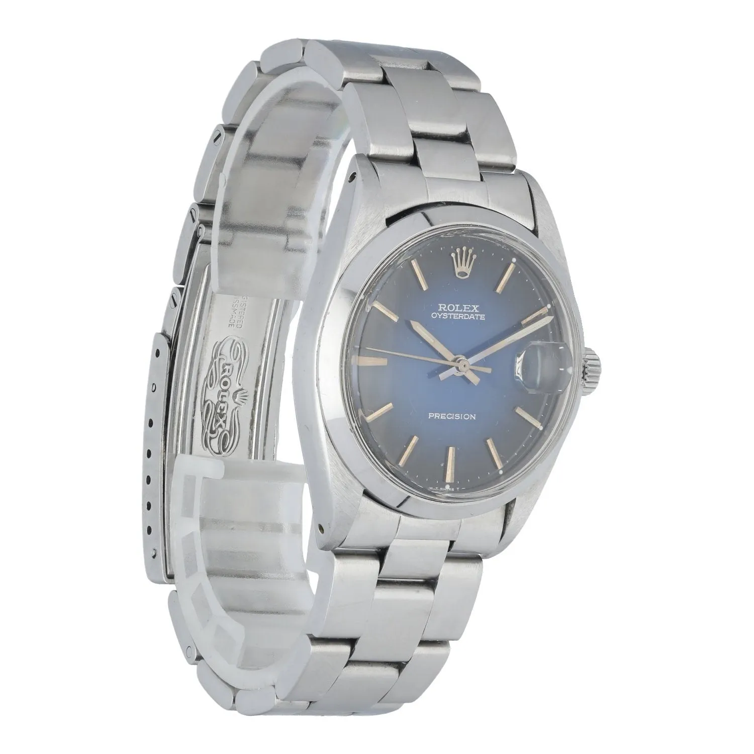 Rolex OysterDate Precision 6694 Blue Vignette dial Watch