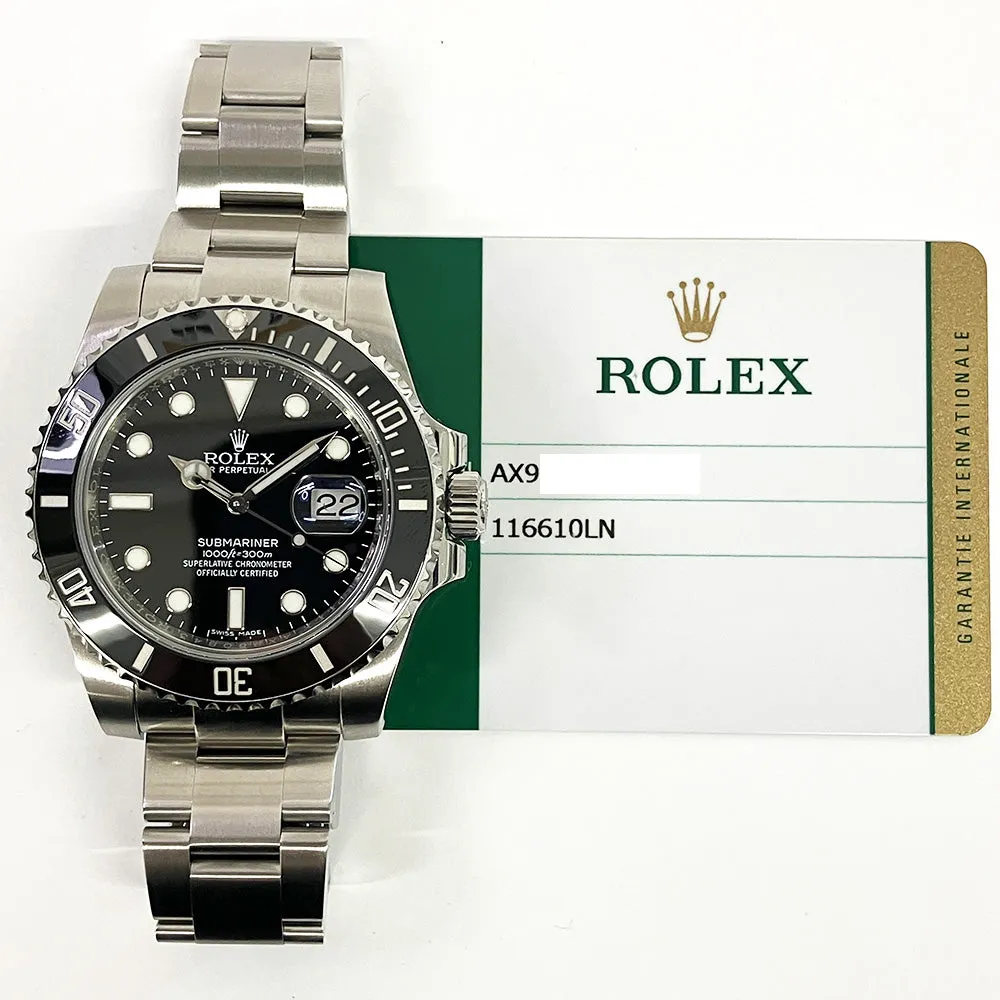 Rolex Submariner Date 116610LN Black Dial Feb 2018