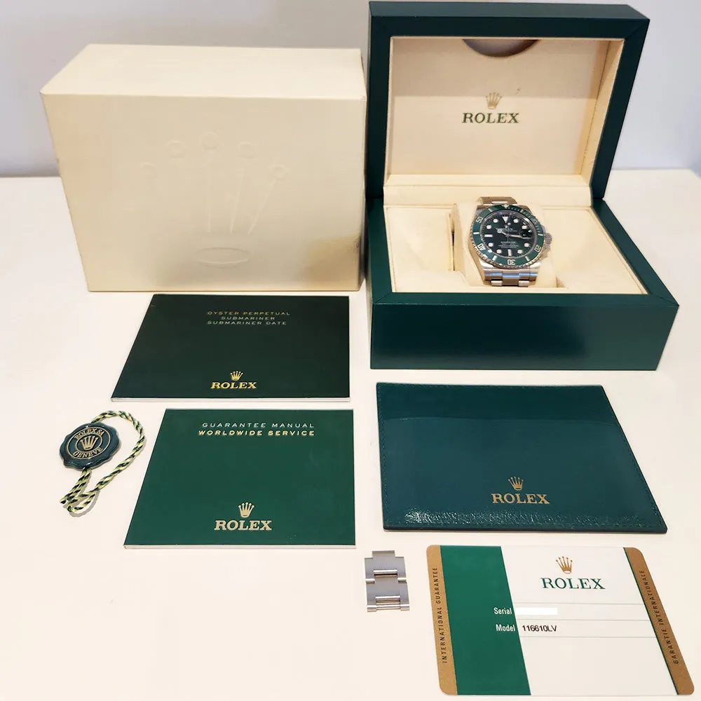 Rolex Submariner Date 116610LV Hulk Sep 2015