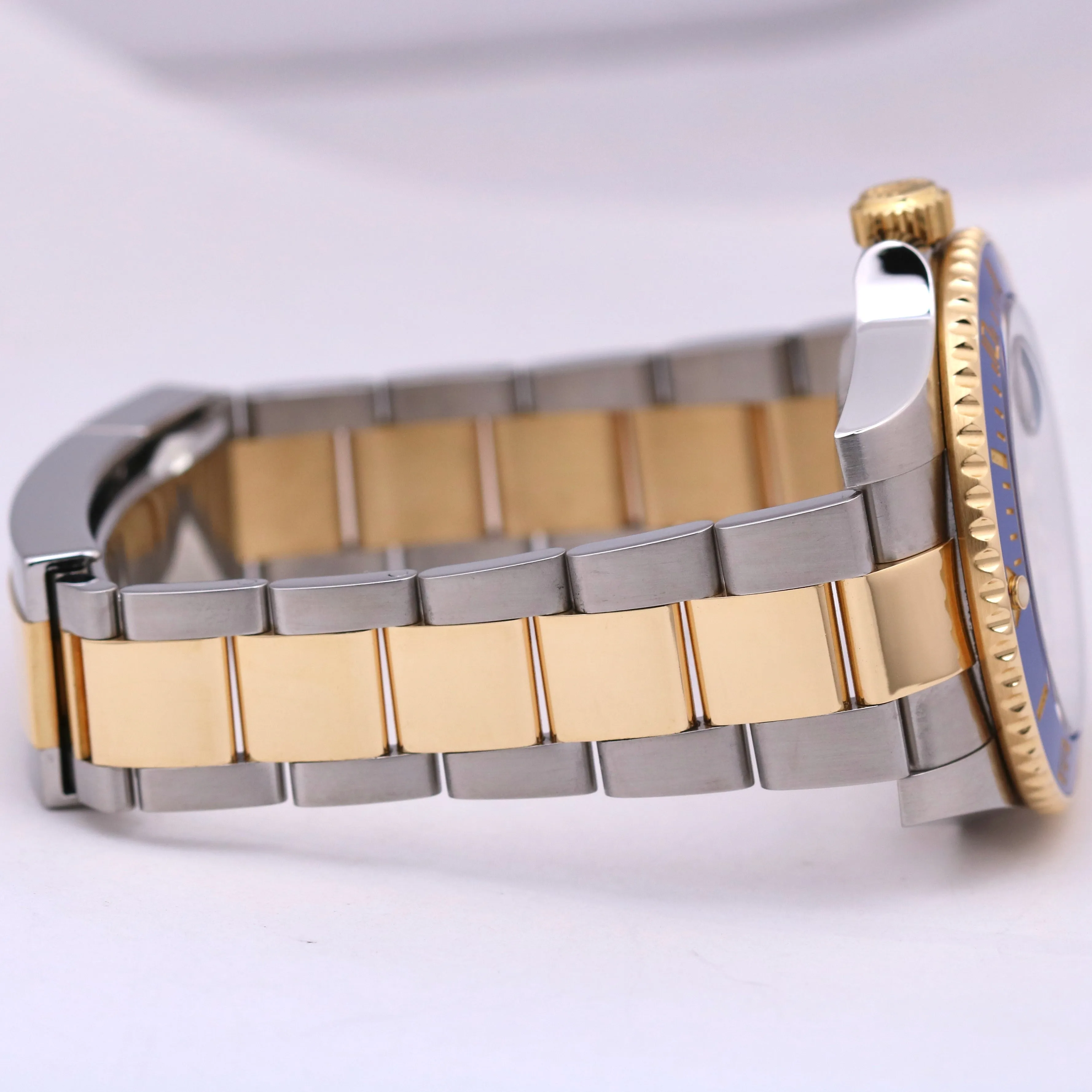 Rolex Submariner Date BLUE Two-Tone 18K Yellow Gold Steel 40mm 116613 LB Watch