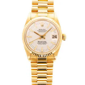 Rolex Yellow Gold Datejust Ref. 68278 Retailed by Tiffany & Co