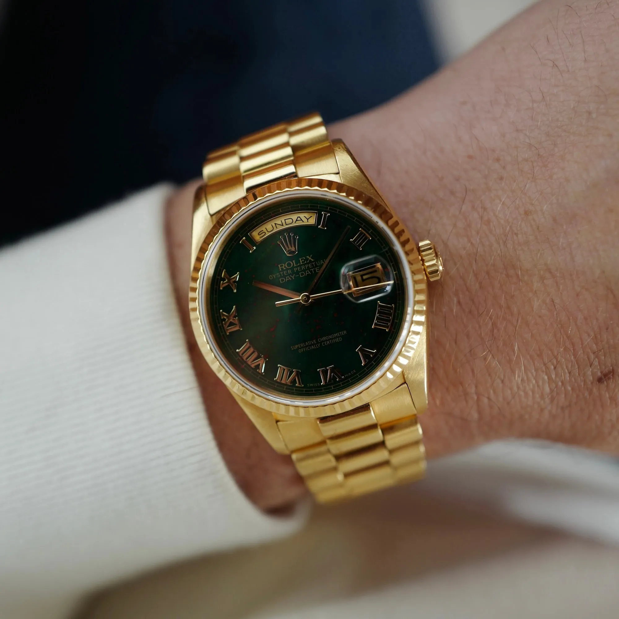Rolex Yellow Gold Day-Date Ref. 18238 with Bloodstone Dial