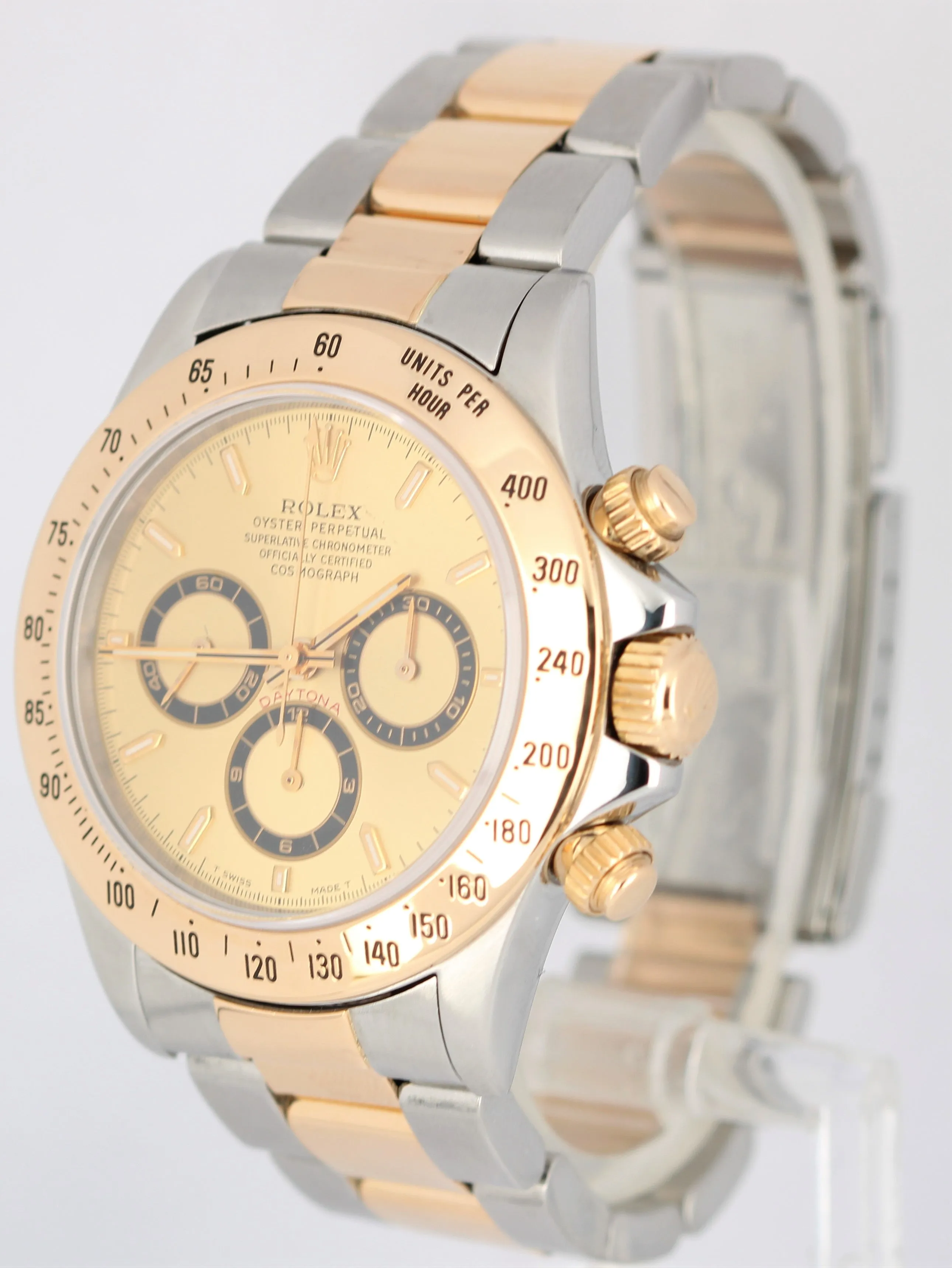 Rolex Zenith Daytona Champagne Two-Tone 18k Gold Stainless Steel 40mm 16523