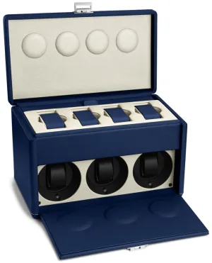 Scatola del Tempo Watch Winder 7RT Blue Off White