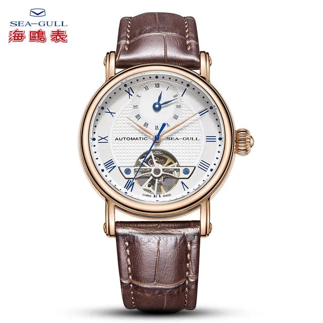 Sea-Gull Automatic with dual time. Six o'clock Flywheel complication 50m Calibre ST2510 Model :819.11.6041