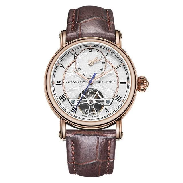 Sea-Gull Automatic with dual time. Six o'clock Flywheel complication 50m Calibre ST2510 Model :819.11.6041