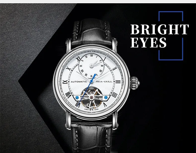 Sea-Gull Automatic with dual time. Six o'clock Flywheel complication 50m Calibre ST2510 Model :819.11.6041