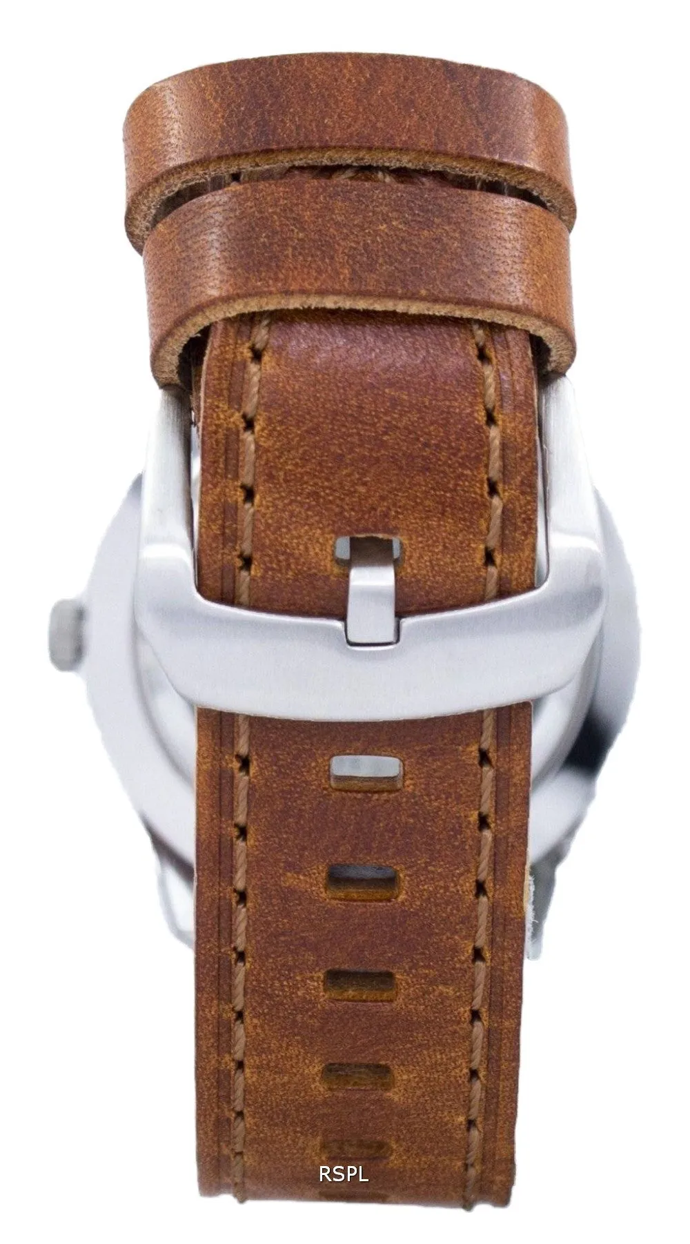 Seiko 5 Sports Automatic Japan Made Ratio Brown Leather SNZG15J1-LS9 Men's Watch