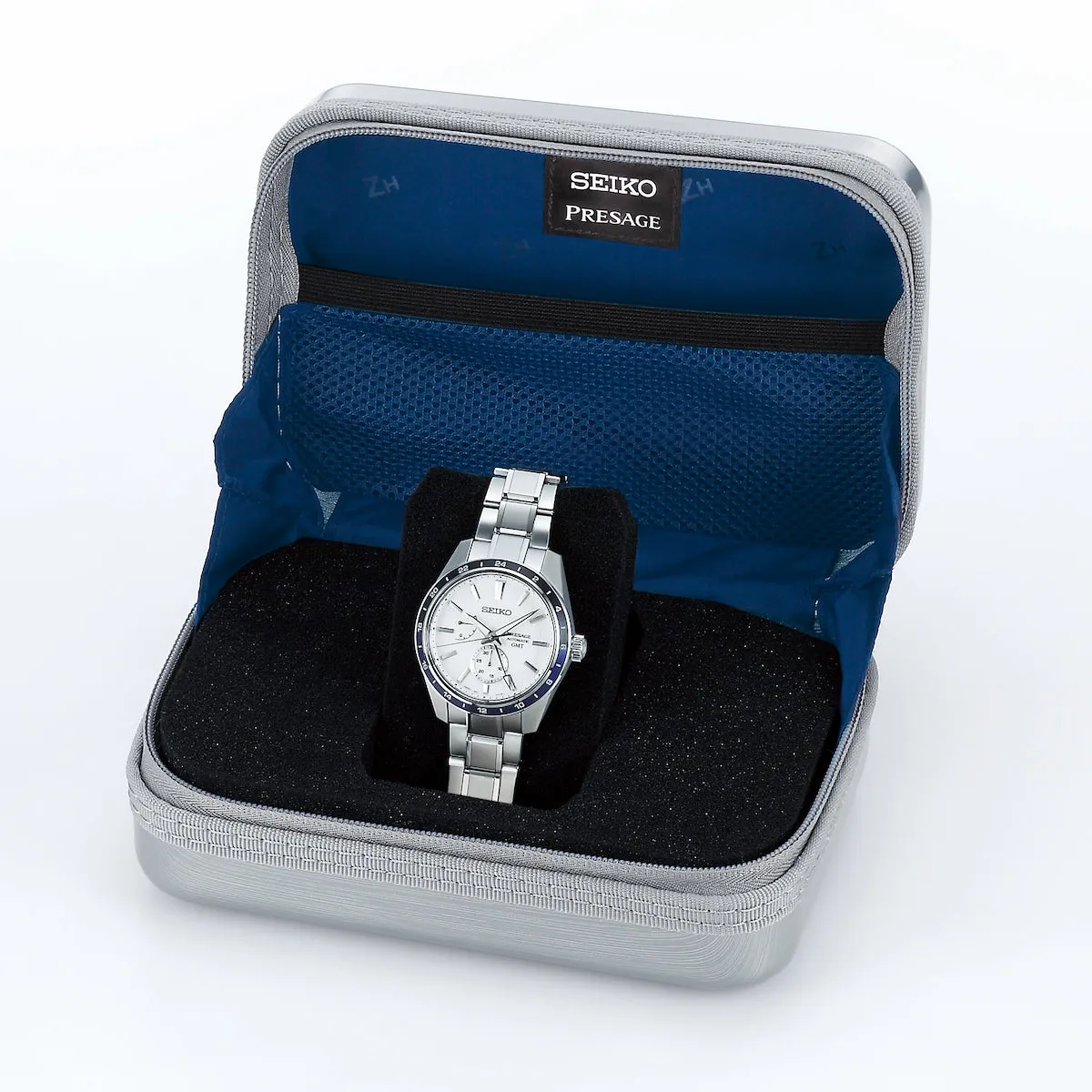 Seiko Presage Sharp Edged GMT Zero Halliburton Limited Edition GMT SPB269