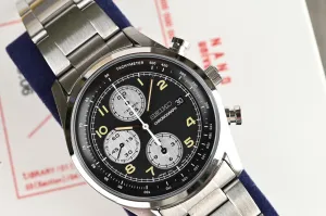 Seiko X Nano Universe Japan Limited Edition 2023 Black-White Dial Chronograph SZER102
