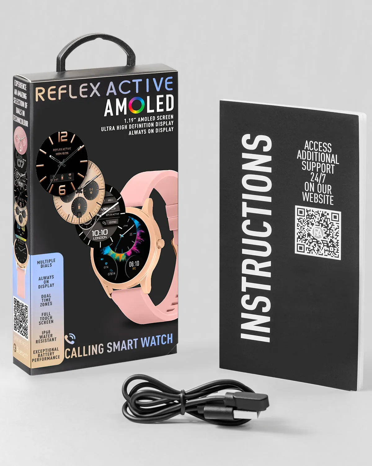 Series 31 Pink Silicone Amoled Smart Watch