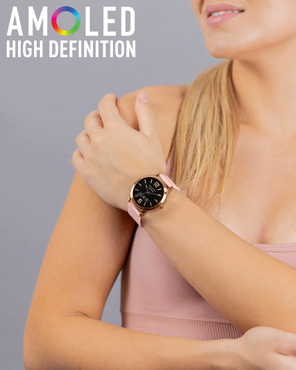 Series 31 Pink Silicone Amoled Smart Watch
