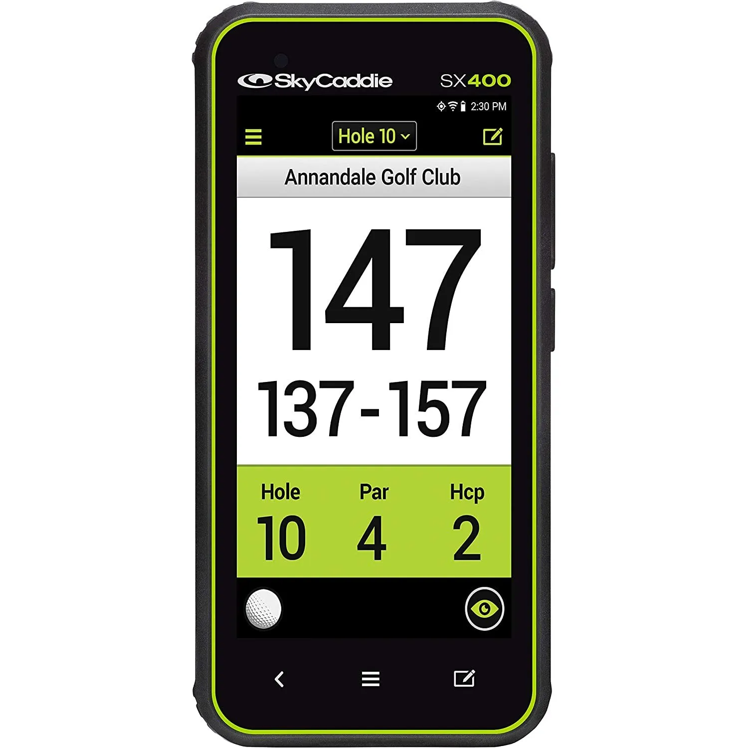 SkyCaddie SX400 Handheld Golf GPS with 4" Touch Display - Black