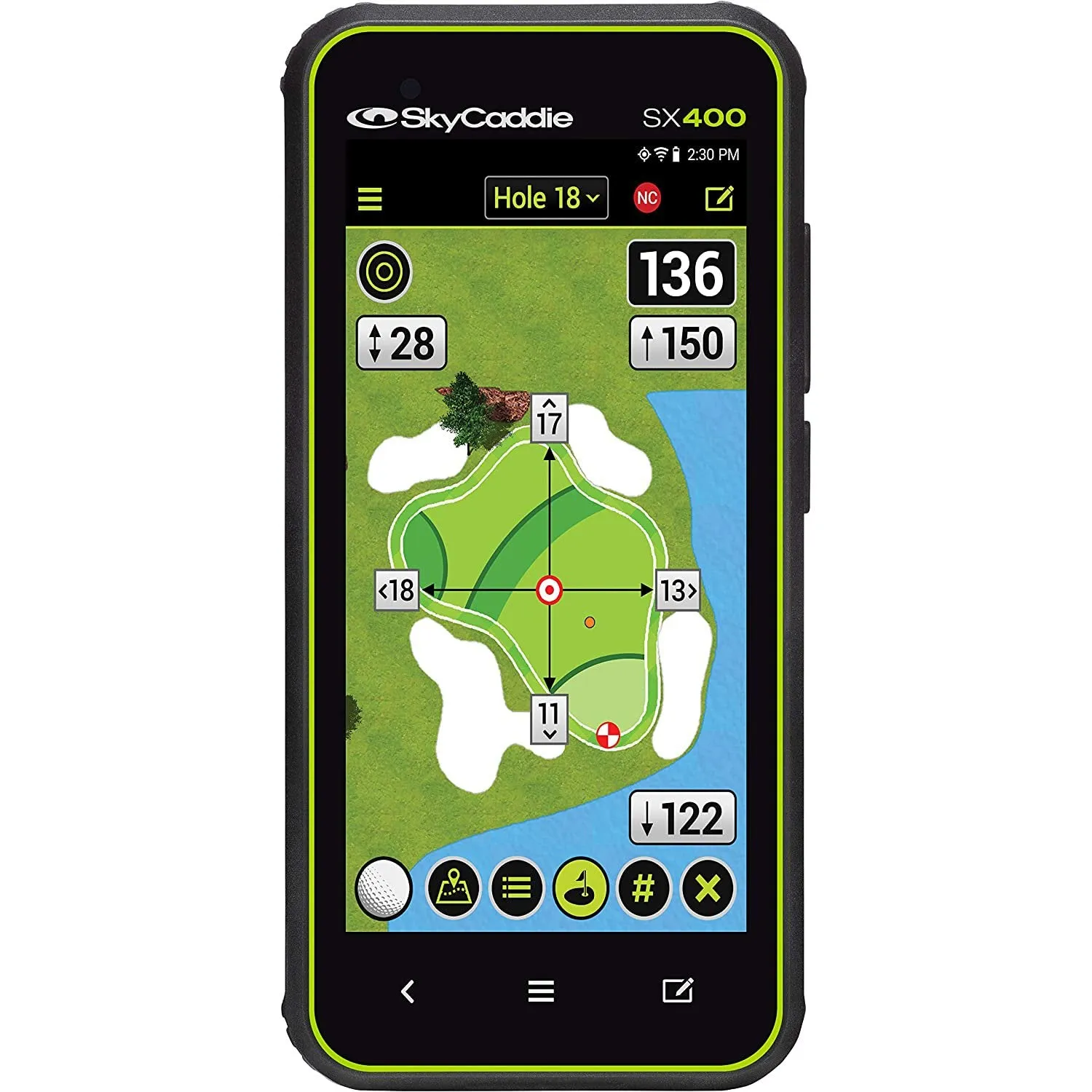SkyCaddie SX400 Handheld Golf GPS with 4" Touch Display - Black
