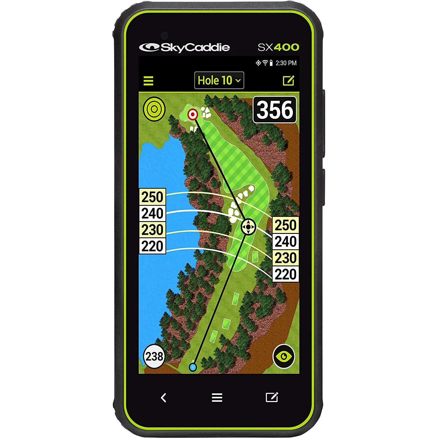 SkyCaddie SX400 Handheld Golf GPS with 4" Touch Display - Black