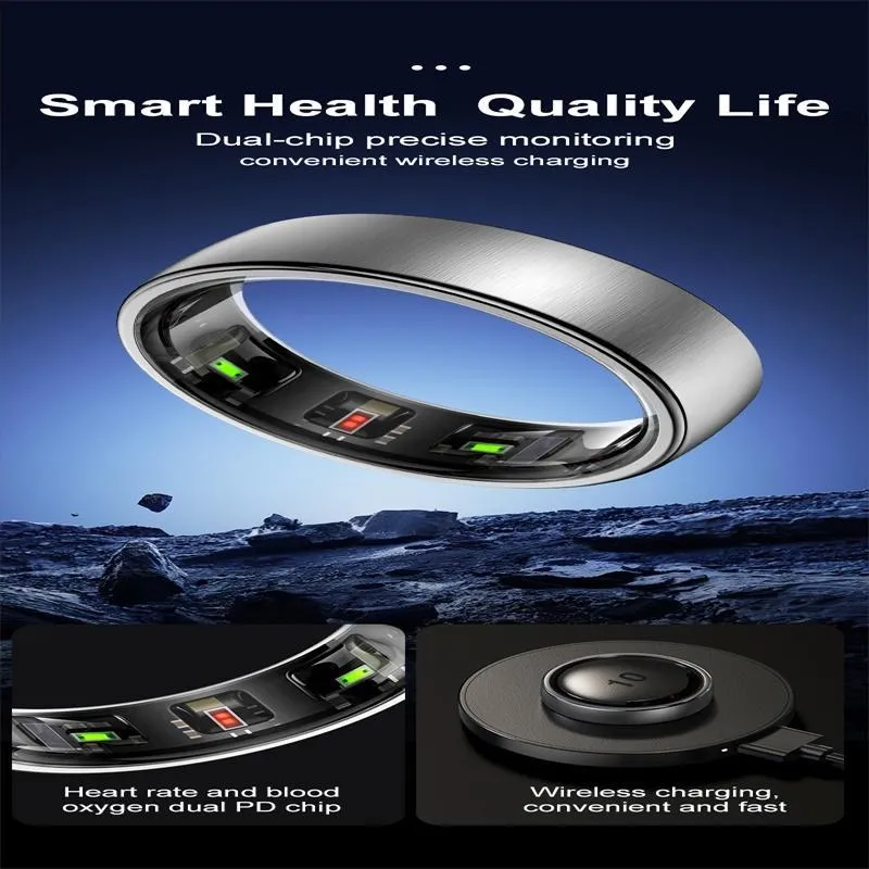 Smart Ring Heart Rate Blood Oxygen Sleep Sports Size 9