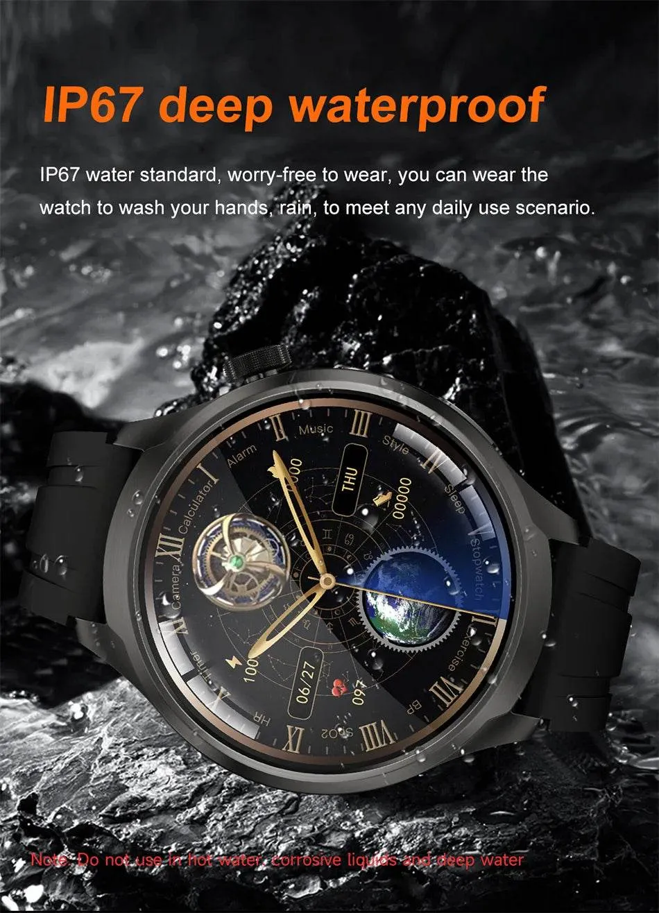 Smart Watch For HUAWEI Outdoor Sports  Men AMOLED Screen NFC GPS Compass Heart rate Waterproof Bluetooth Call SmartWatch