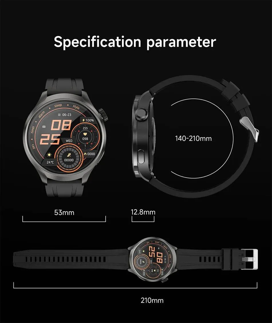 Smart Watch For HUAWEI Outdoor Sports  Men AMOLED Screen NFC GPS Compass Heart rate Waterproof Bluetooth Call SmartWatch