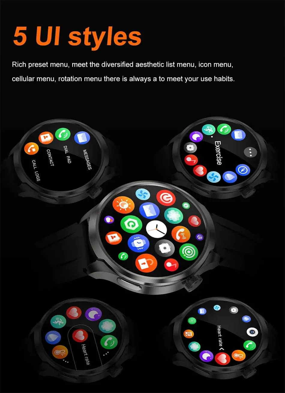 Smart Watch For HUAWEI Outdoor Sports  Men AMOLED Screen NFC GPS Compass Heart rate Waterproof Bluetooth Call SmartWatch