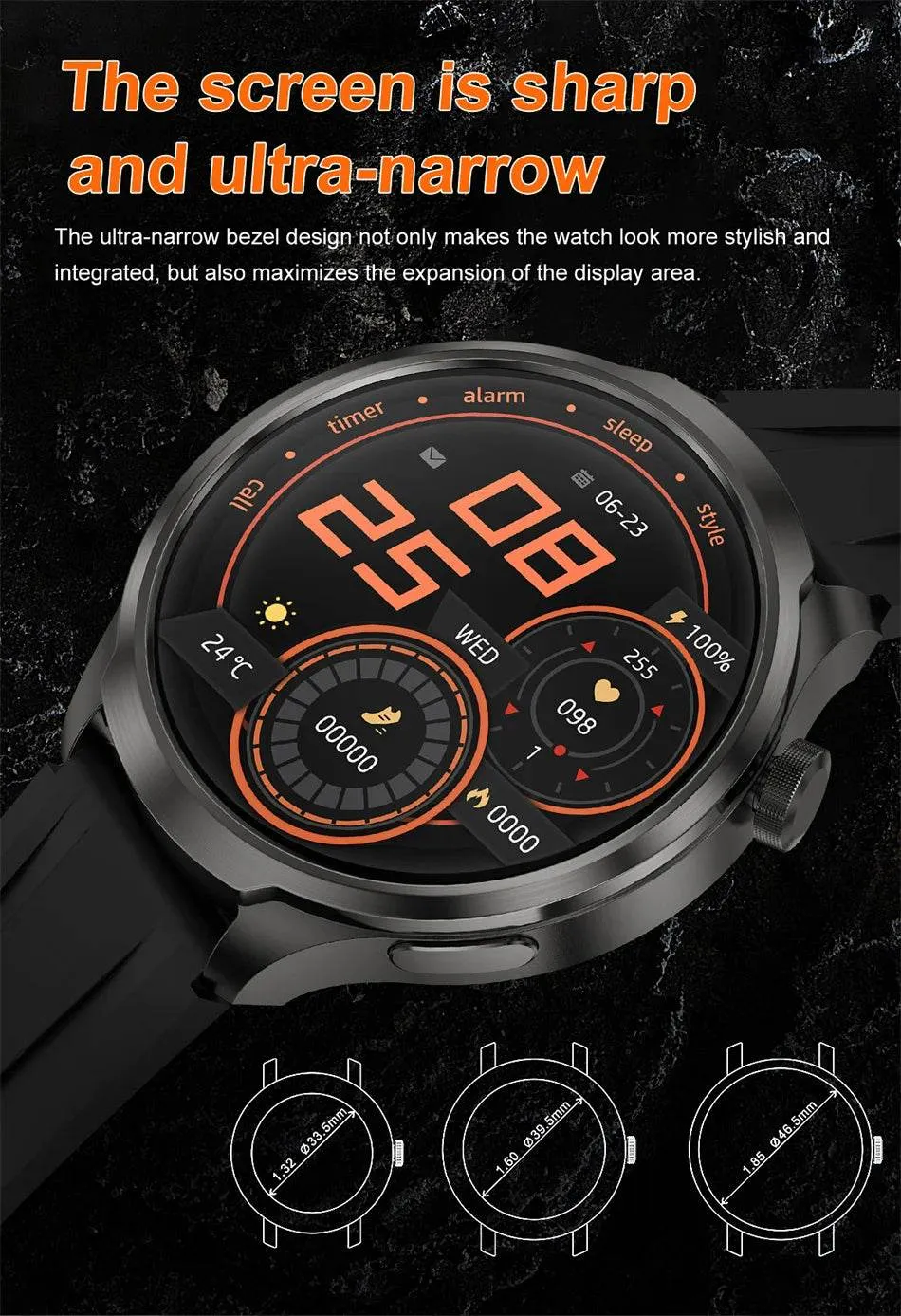 Smart Watch For HUAWEI Outdoor Sports  Men AMOLED Screen NFC GPS Compass Heart rate Waterproof Bluetooth Call SmartWatch