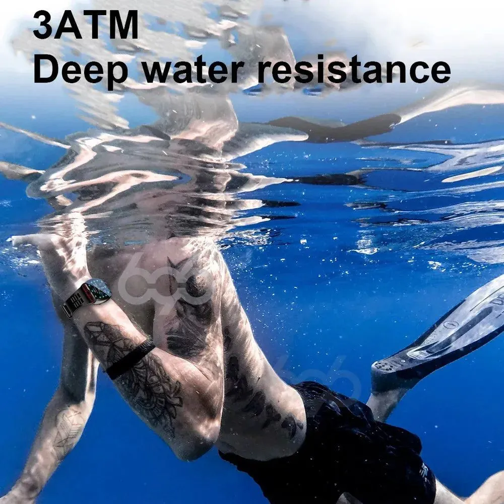 Smart Watch Men IP68 3ATM Waterproof Heart Rate Monitor Outdoor Sports Fitness Tracker Smartwatch