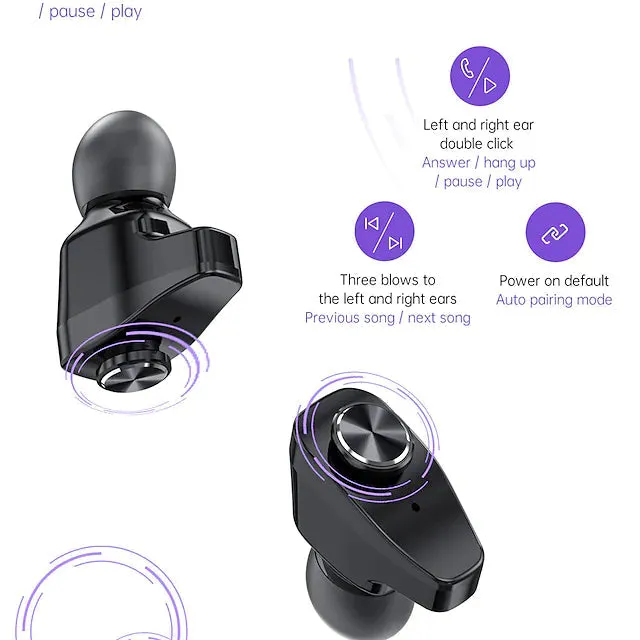 Smart Watch with Earbuds 1.28 inch Waterproof Bluetooth Fitness Watch