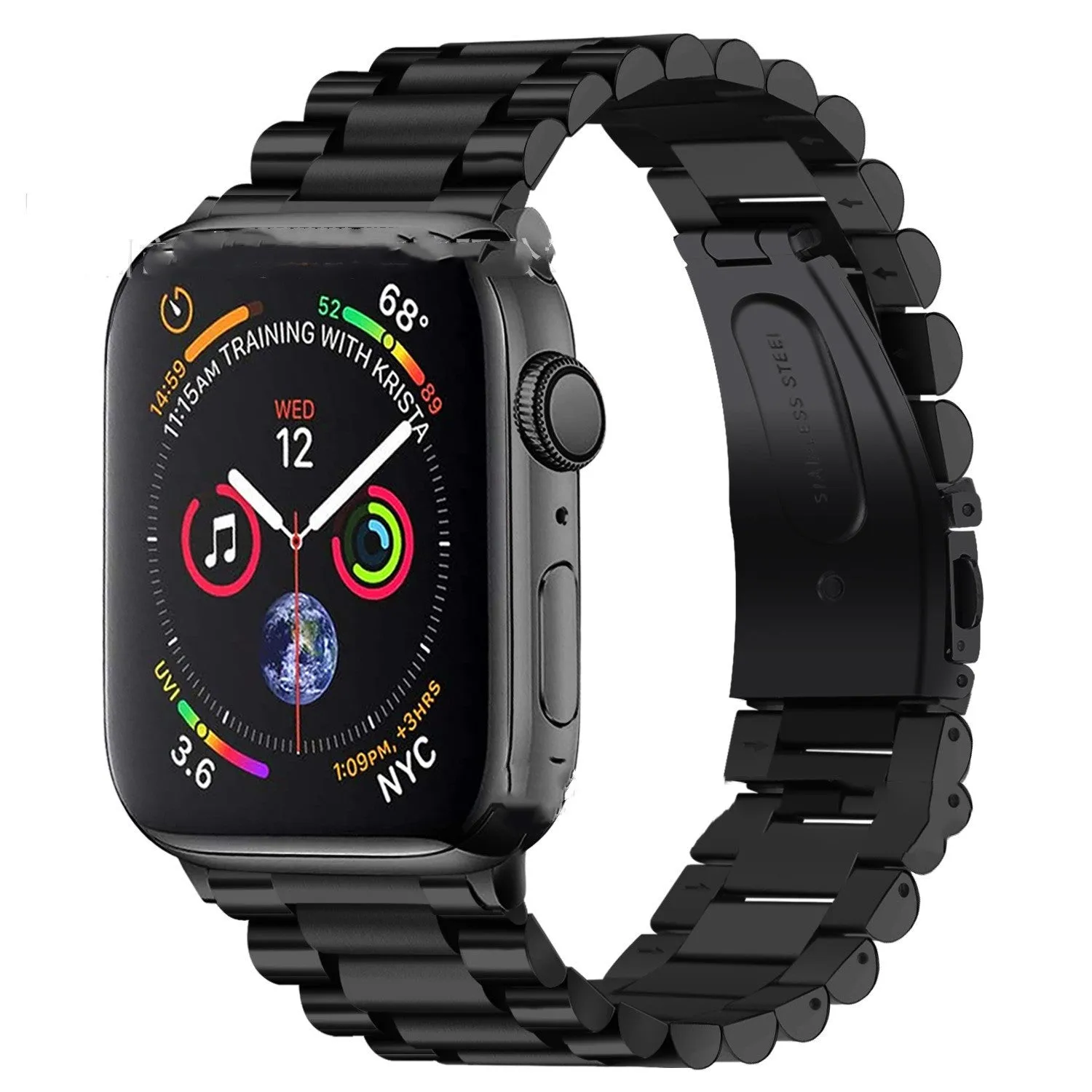 Stainless steel watch band for IOS