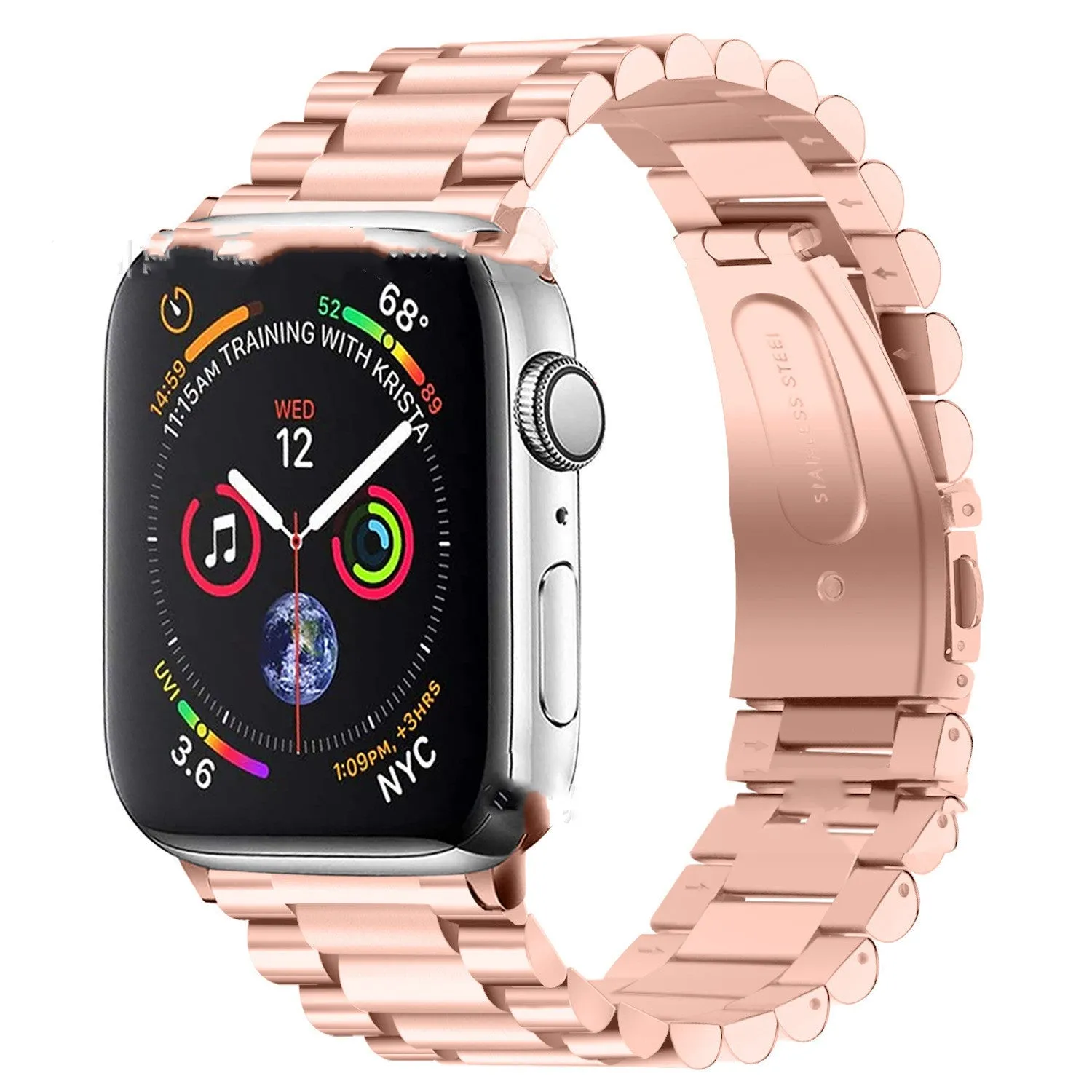 Stainless steel watch band for IOS