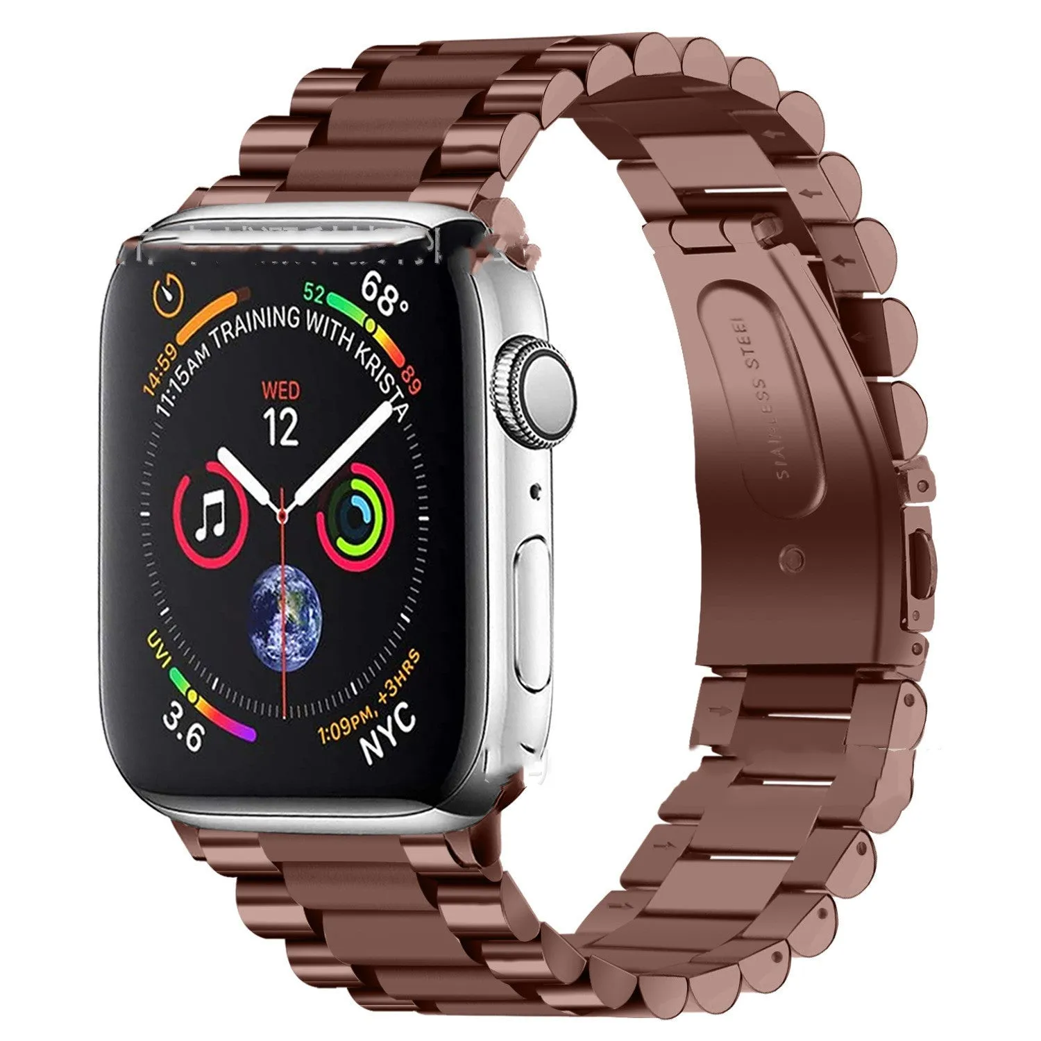 Stainless steel watch band for IOS