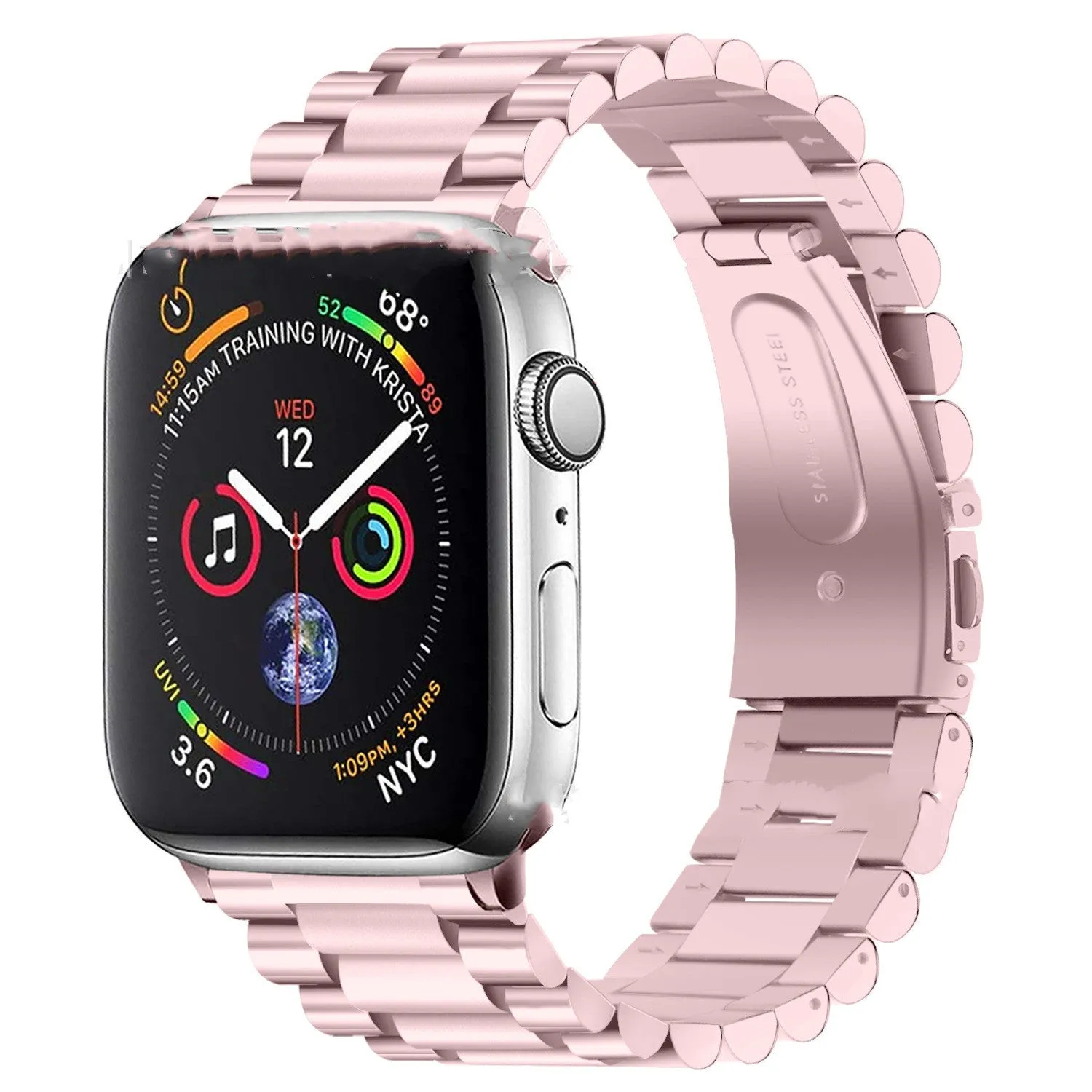 Stainless steel watch band for IOS