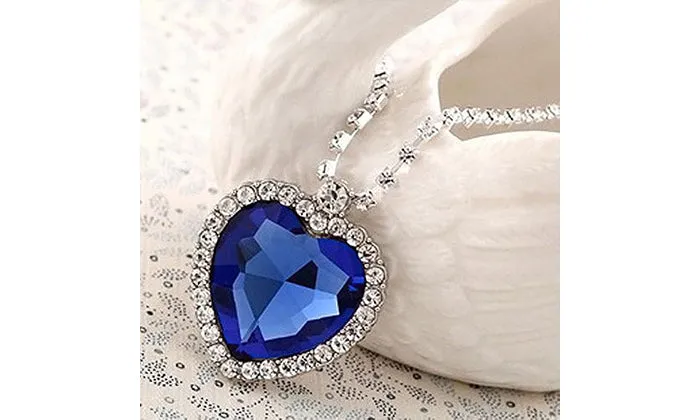 Swarovski Elements 'Heart of the Ocean' Titanic Necklace