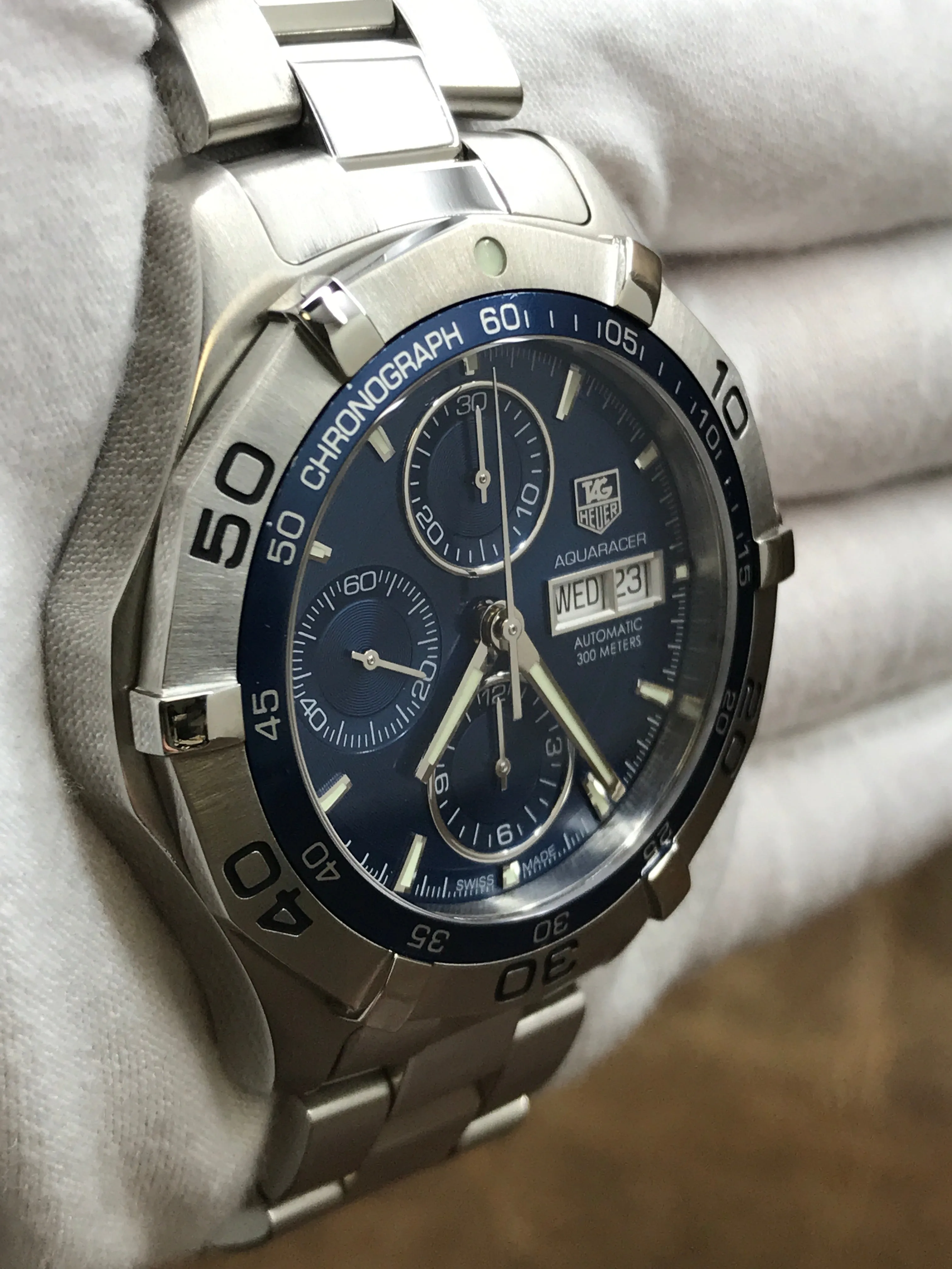 TAG Heuer Aquaracer Chronograph CAF2012 Blue Dial Automatic Men's Watch