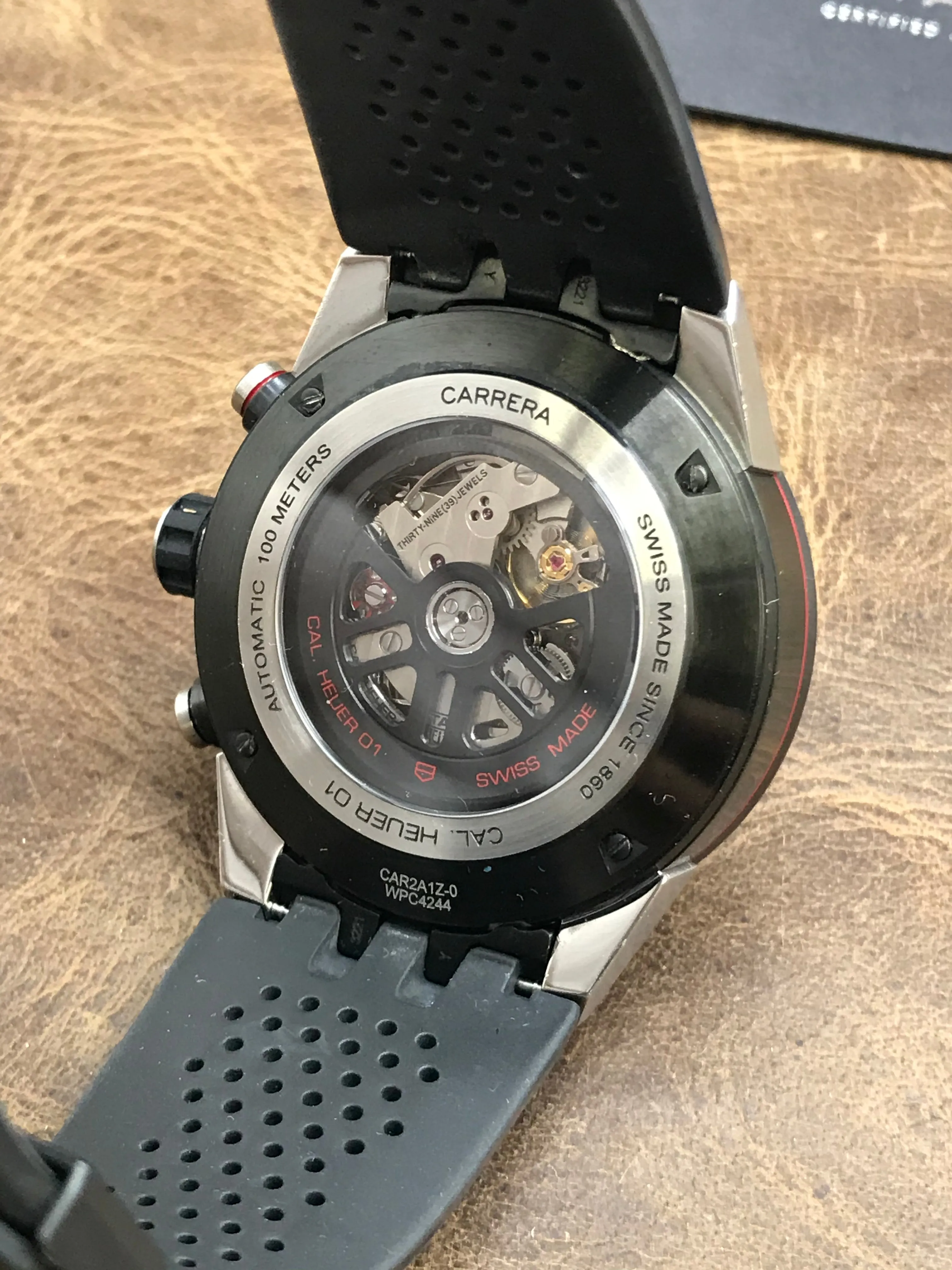 TAG Heuer Carrera Chronograph Calibre HEUER01 CAR2A1Z Black Dial Automatic Men's Watch
