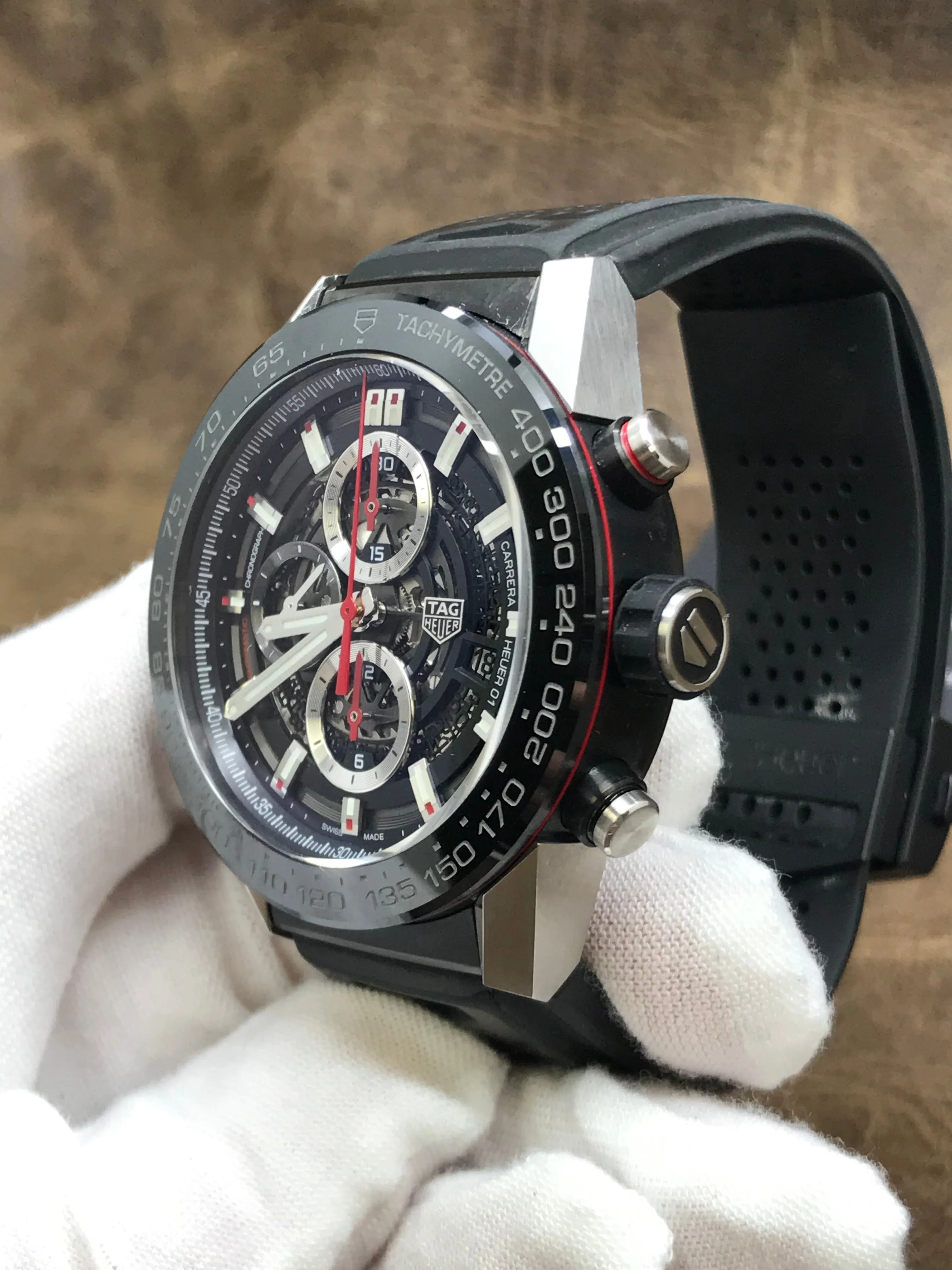 TAG Heuer Carrera Chronograph Calibre HEUER01 CAR2A1Z Black Dial Automatic Men's Watch