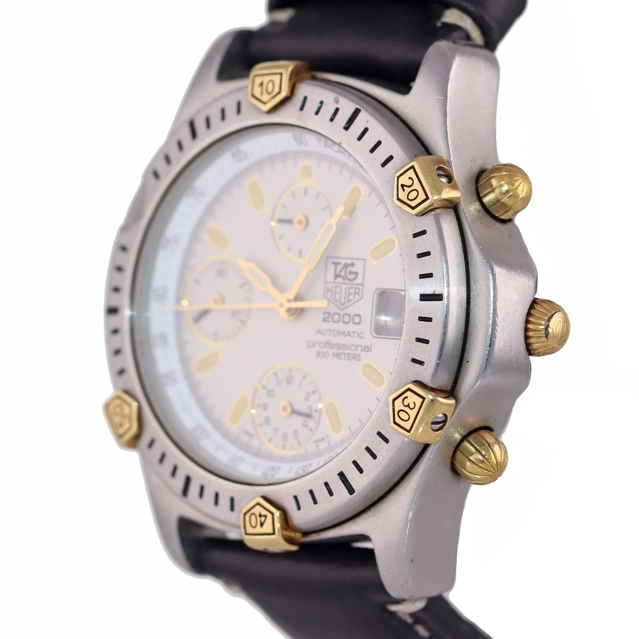 Tag Heuer Professional 2000 Automatic Chronograph Steel Gold Tone 165.806 Watch