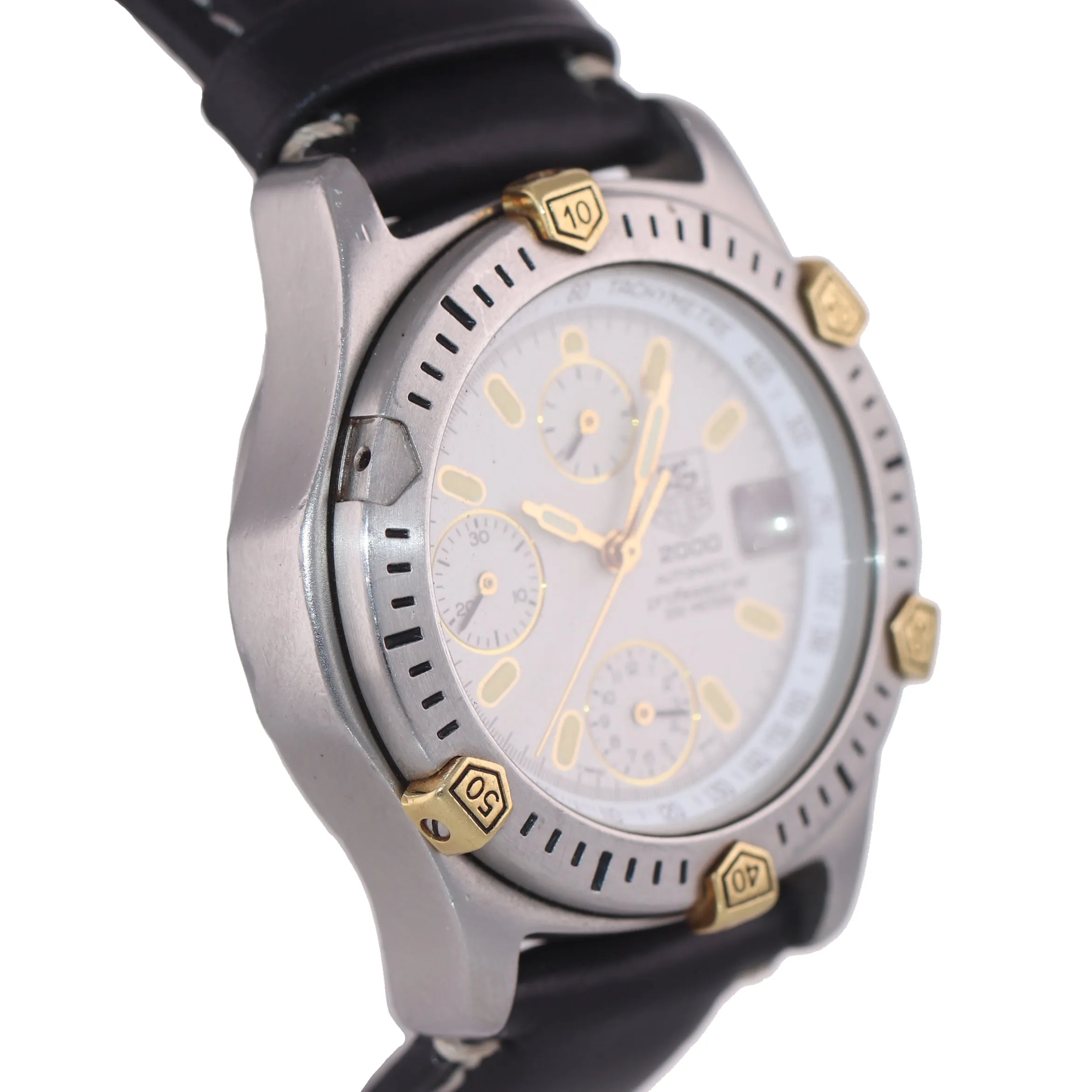 Tag Heuer Professional 2000 Automatic Chronograph Steel Gold Tone 165.806 Watch
