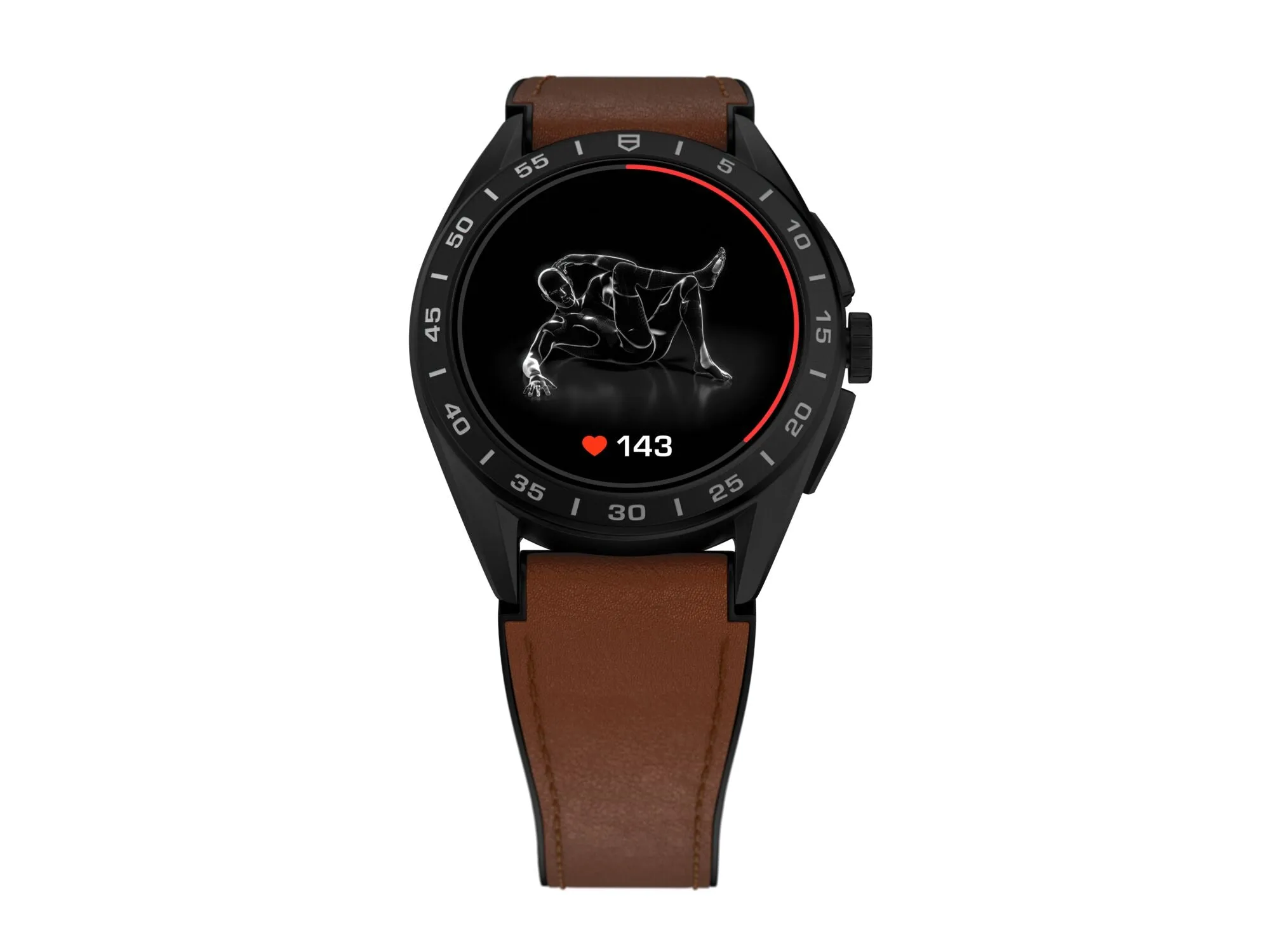 TAG Heuer Watch Connected Calibre E4 45 Titanium Brown Leather
