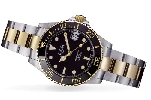 Ternos Medium Automatic 200m Swiss-Made Black Gold Men's Diver Watch 16619750