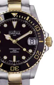 Ternos Medium Automatic 200m Swiss-Made Black Gold Men's Diver Watch 16619750