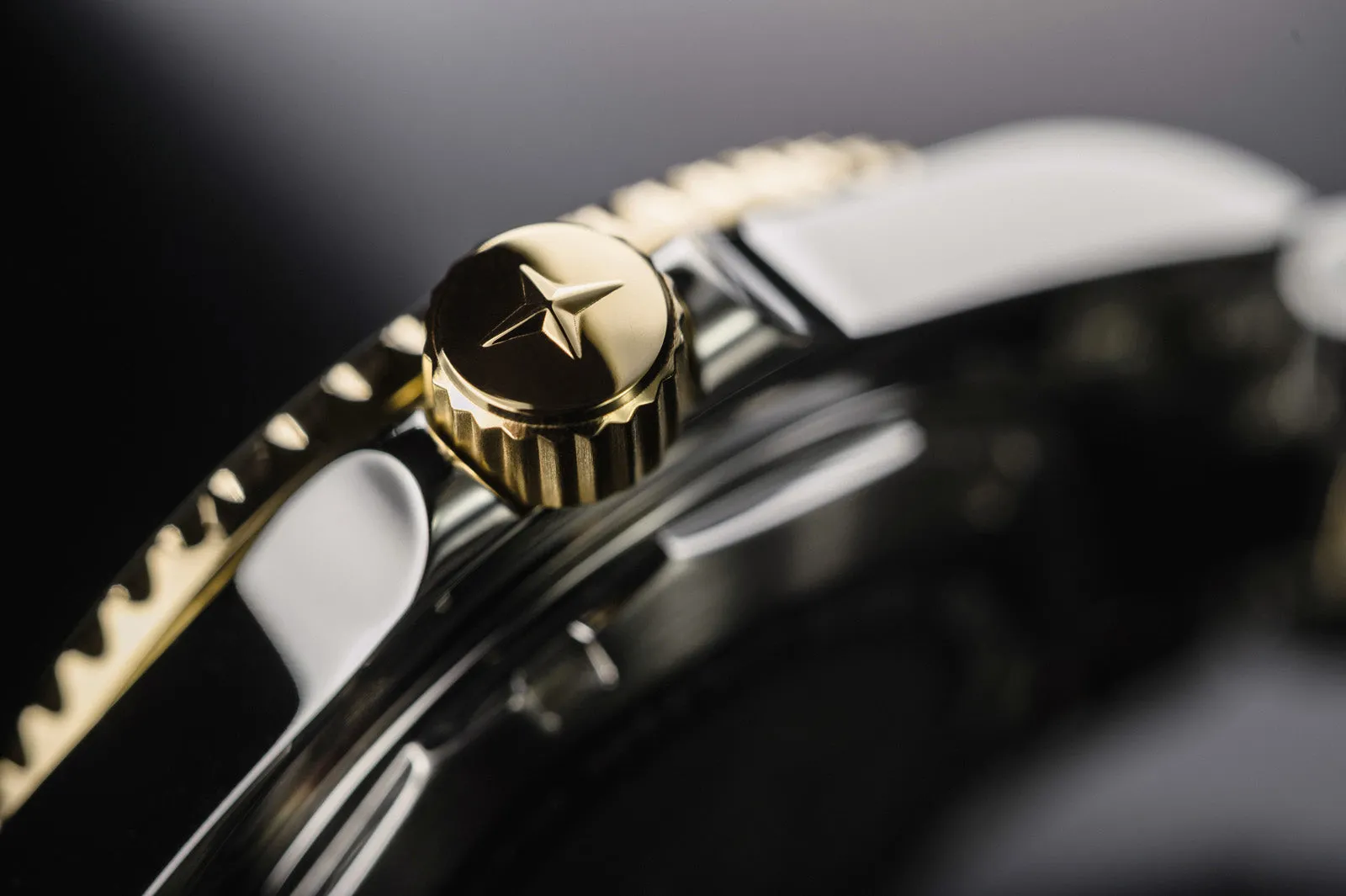 Ternos Medium Automatic Swiss-Made Black Gold Diver Watch 16619705