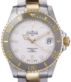 Ternos Medium Automatic Swiss-Made White Gold Diver Watch 16619720 OUTLET