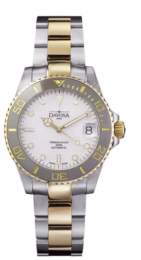 Ternos Medium Automatic Swiss-Made White Gold Diver Watch 16619720 OUTLET