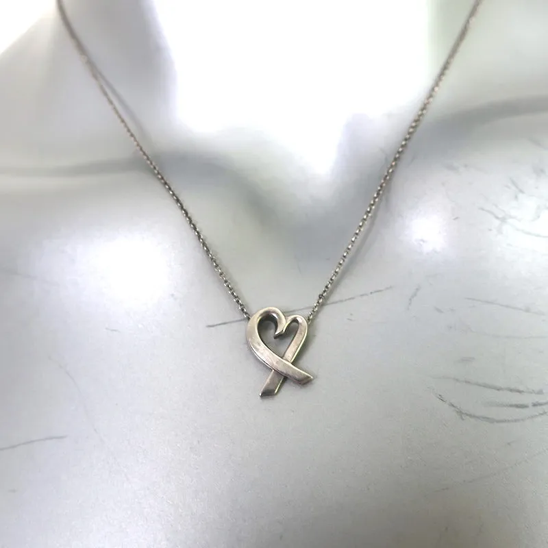 Tiffany & Co. Paloma Picasso Loving Heart Pendant Necklace Sterling Silver