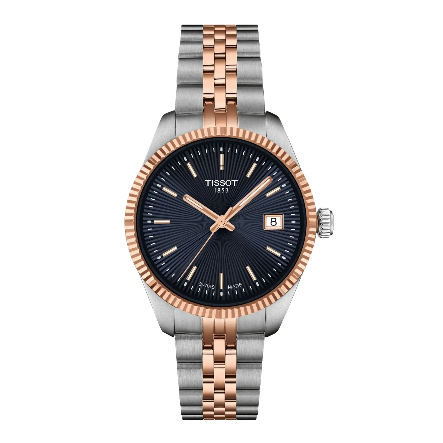 Tissot Ballade (34mm) Ladies Two Tone Blue Dial Watch